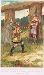 ハドゥールは、1926年に出版されたアリスS.ホフマンの「サガの書」のイラストであるルイからヤドリギを取りました。