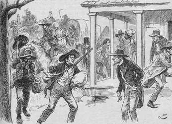 都市は絶望的なパニックで撮影されました、1902