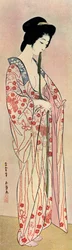 ナガジュバンを着た日本人女性、1920年1930年。