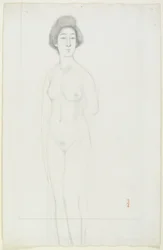 正面を向いたヌードの描画、20世紀初頭