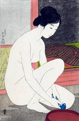 風呂上がりの女 by 橋口五葉