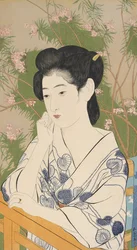 温泉旅館の女1920年（版画）