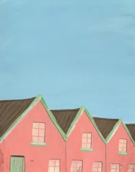 家、2013（紙に油彩）