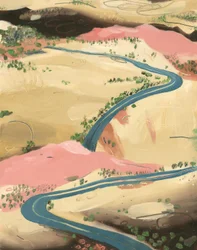 道路、2013（紙に油彩）