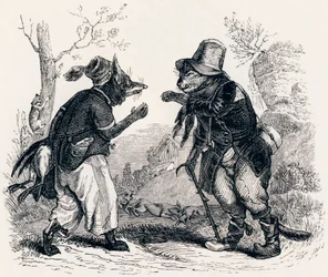 猫とキツネ（Le chat et le renard） - La Fontaineの寓話