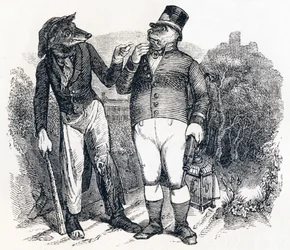 狼と犬（Le loup et le chien） - La Fontaineの寓話