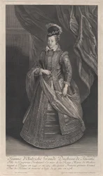 オーストリアのジョアンナ、トスカーナ大公爵夫人の肖像。 1707年