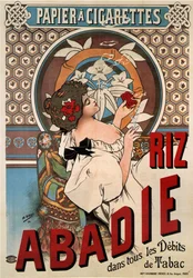 ティッシュ ペーパー アバディの広告ポスター、1898 年
