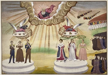 ギリシャ解放のための神への祈り、マクリヤンニス将軍によるギリシャ独立戦争の絵画史からのプレート1