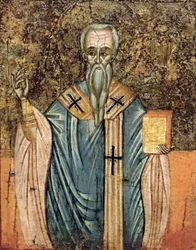 アレクサンドリアの聖キリル（c.376-444）、アイコン（パネル上のテンペラ）