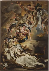 Death of Saint Scholastica, c.1700 (oil on canvas)   1458174   ja       japanese Successfully Translated  Original: Mahaparinirvana Sutra (Daboniepan Jing) Ch. 22 (ink on paper) Translat: Mahaparinirvana Sutra (Daboniepan Jing) Ch. 22 (ink on paper) 145003