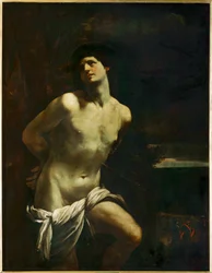 Saint Sebastien martyre dans un paysage - 風景の中の聖セバスチャン...