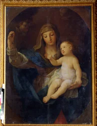 バージン・アンド・チャイルド（Virgin and child）。 グイド・レニ (1575-1642) の絵画。 キャンバスに油彩。 イタリアの芸術、バロック様式。 地方美術館、シンフェロポリ、ウクライナ
