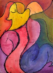 オール・マイ・ラヴィング、2014年（紙にアクリル絵具）