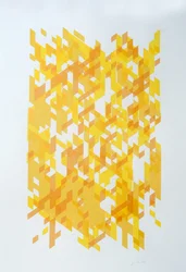 Deconstruction N°14, 2014（紙にインク）