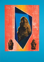 Invisible Room Nº9, Blue, 2019（木版画、シルクスクリーン）