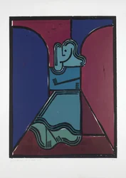 アーチの下の女、2019年（リノカット）