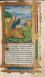 ローマ版時祷書：17rパトモスの聖ヨハネ