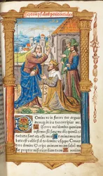 ローマの印刷された時間の使用：fol。 65r、デビッドとサミュエル、1510。