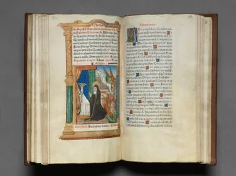 印刷された時間の本ローマの使用：fol。 85r、ドミニカ修道女、1510年。