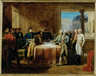 レオーベンで調印された和平の前段階（キャンバスに描かれた絵）