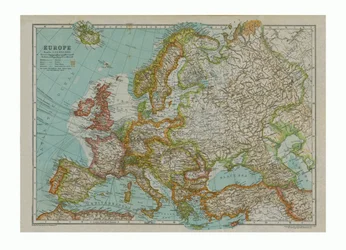 ヨーロッパの地図、c1910