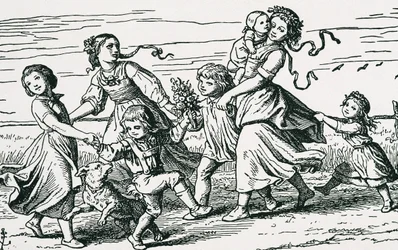 Paul Hakenholzによる「Hochland」のイラスト（彫刻）