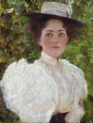 紅葉の中の少女 1908年頃 油彩・カンヴァス