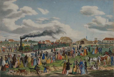 1839 年 9 月 1 日のミュンヘン - アウグスブルク鉄道の開通。