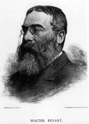 Elliot＆Fryの写真からGustav Kruell（1843-1907）によって彫刻されたWalter Besant卿（1836-1901）