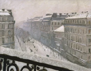 雪の中の大通りオスマン、1879年または1881年