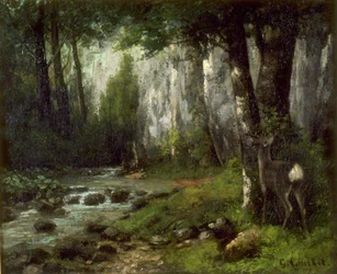 クールベ - 森の鹿 1839-1877年頃