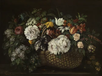 バスケットの中の花