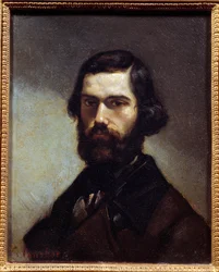 ジュール・ヴァレス（1832-1885）の肖像 作家、ジャーナリスト、政治家。ギュスターヴ・クールベ（1819-1877）の絵画