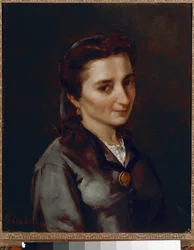 ギュスターヴ・クールベによるブション夫人の肖像画