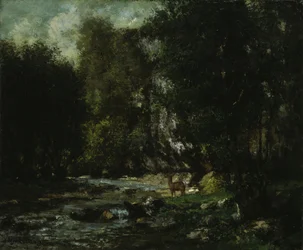Les Puits-Noir の小川、c. 1855年。
