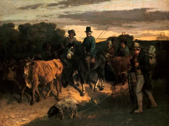 フラジーの農民Les Paysans de Flagey、1855