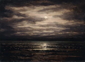 ボンポートのレマン湖の夕暮れ、1876