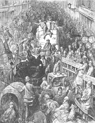 「市の大通り」、1872年。