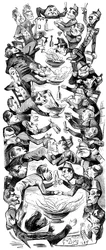 国際的なパンチ、雑誌『ル・ジュルナル・プール・リール』のための素描、1849。