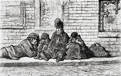 「路上で眠る」、1872年。