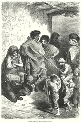 闘牛で遊ぶ少年たち（エングレーヴィング）