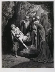 墓に連れて行かれたキリスト（ドーレ聖書より