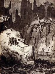 The tales of the 1001 nights」（千夜一夜物語）の挿絵。船乗りのシンドバッド（Sindbad）。19世紀。