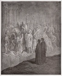 神曲』（La Divina Commedia, La Divine Comedie）、『プルガトリオ』（Purgatorio）、第10曲：誇りを描いた大理石の彫刻 - ダンテ・アリギエーリ（1265-1321）作 - ギュスターヴ・ドーア（1832-1883）画