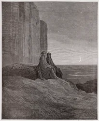 ダンテ・アリギエーリ（1265-1321）作『神曲』第9番「黄昏」 - ギュスターヴ・ドーア（1832-1883）絵