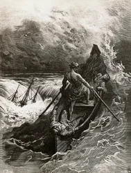 船乗り、サミュエル・テイラー・コールリッジの詩『老水夫行』より、ギュスターヴ・ドレ（1832-1883）による挿絵