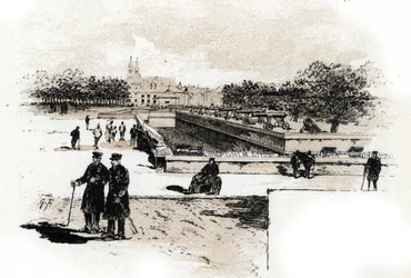 パリ、オテル デ アンヴァリッドの退役軍人病院の眺め ギュスターヴ フライポン (1849-1923) がサン ジュールから描いた絵