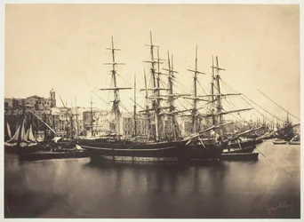 1857年、セット港の船。