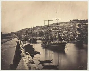 セット・メディテラネ港とセット・メディテラネの港と市、1857年。